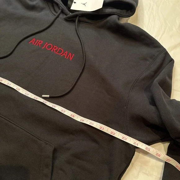 Nike Men's Air Jordan Pullover Cotton Hoodie Sportswear Black Size Large Sport - Picture 6 of 12